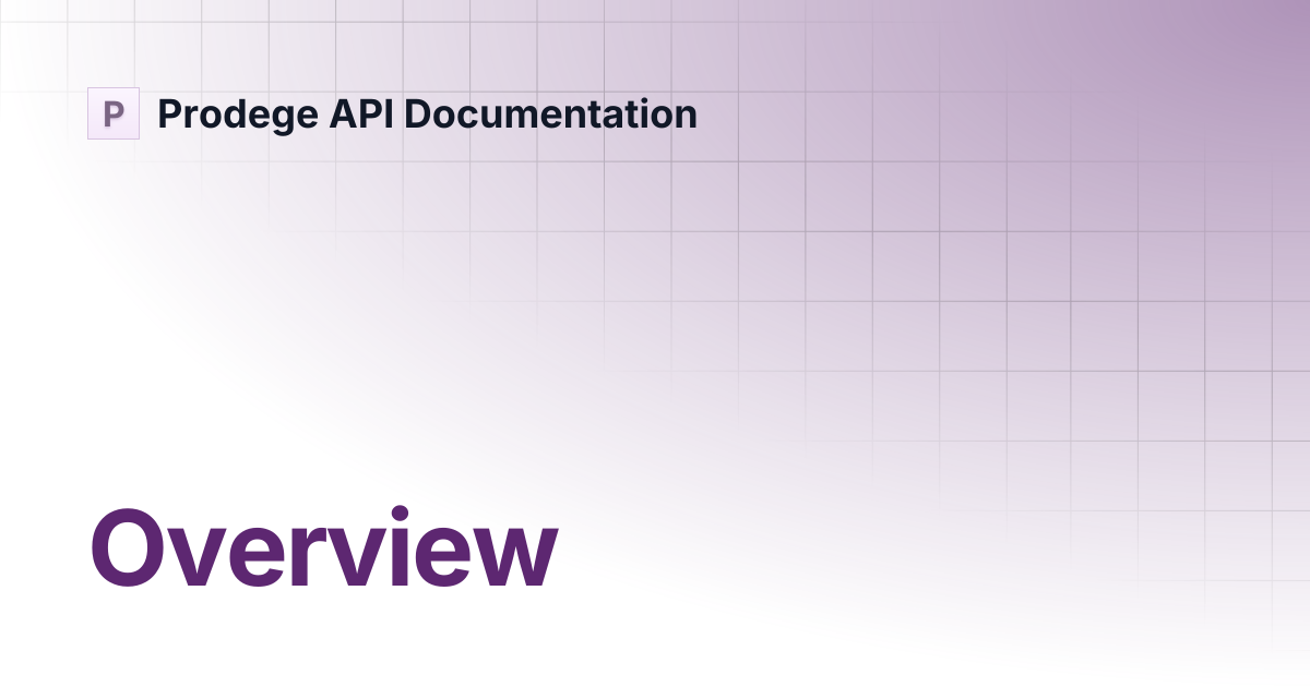 Overview | Prodege API Documentation