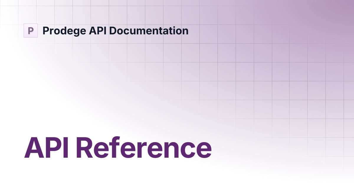 API Reference | Prodege API Documentation